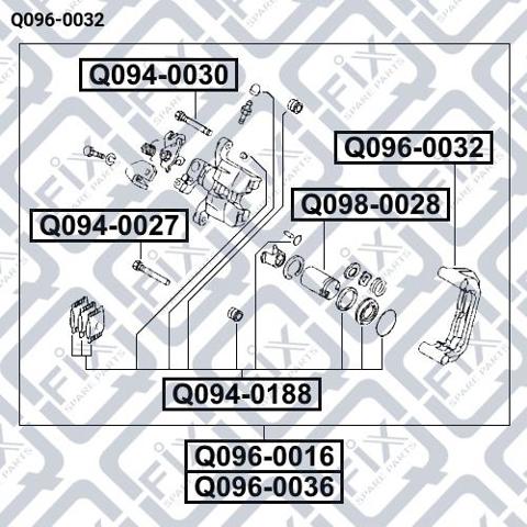 Купити Q0960032 Q-fix Скоба супорту заднього