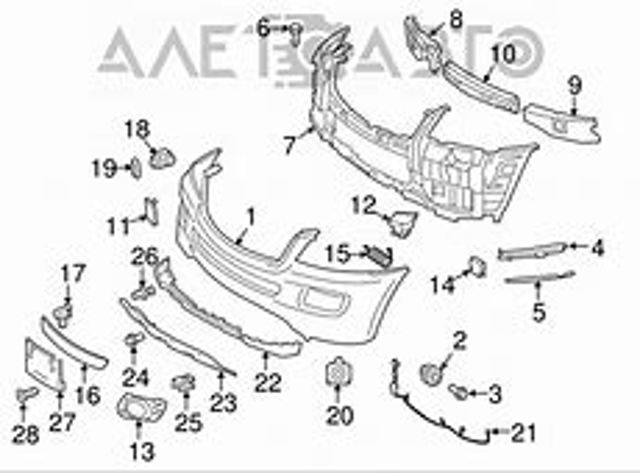 Накладка форсунки омивача фари передньої FPS FP4613923 ціна, від 11.38 USD