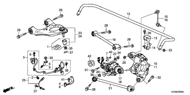 Купити 52306TZ7A01 Honda Прокладка стабільзатора заднього