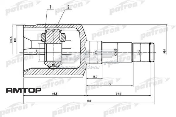 ШРУС внутрішній, передній, лівий PCV1500 Patron