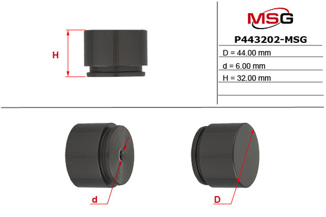 P443202MSG MSG Поршень гальмівного супорта переднього