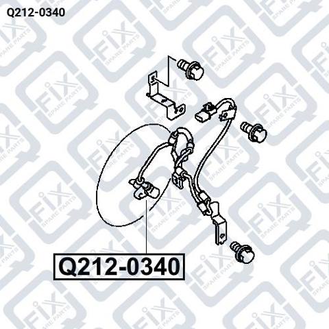 Q2120340 Q-fix Датчик АБС (ABC) передній, правий