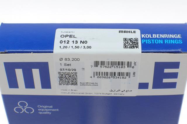 Кільця поршневі на 1 циліндр, STD. 01213N0 Mahle Original