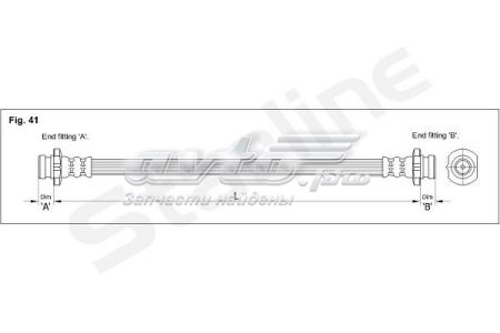 Шланг гальмівний задній Starline HABH1225 ціна, від 6.51 USD
