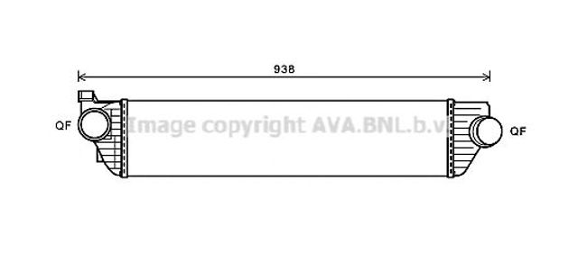 Радіатор интеркуллера RTA4498 AVA