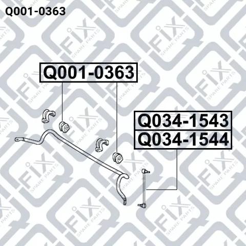 Втулка переднього стабілізатора Q-fix Q0010363