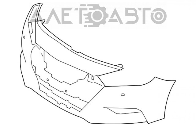 Передній бампер 620224RA0H Nissan/Infiniti