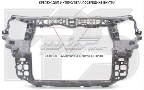 Супорт радіатора в зборі/монтажна панель кріплення фар 641012B001 Hyundai/Kia