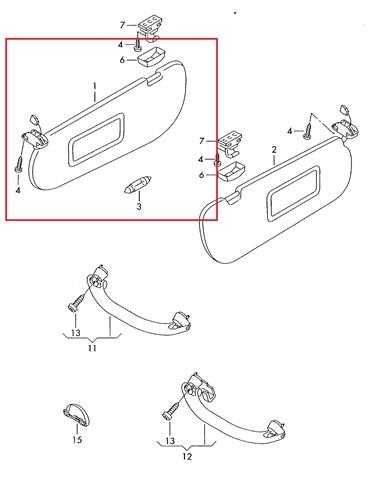  Козирок сонцезахисний Volkswagen Sharan 1