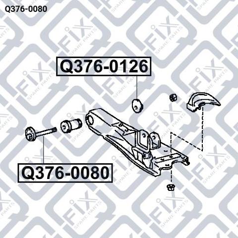 Болт переднього важеля, нижнього Q-fix Q3760080 ціна, від 12.18 USD