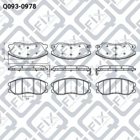 Гальмівні колодки Q-fix Q0930978 ціна, від 20.36 USD