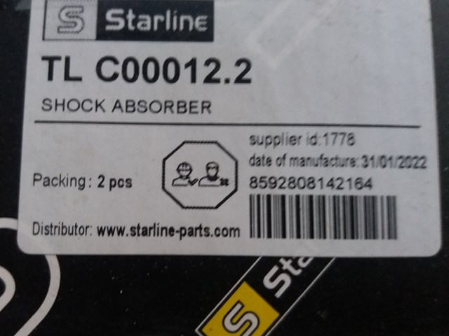 Стойка амортизатора передняя Starline STLC000122 ціна, від 52.29 USD