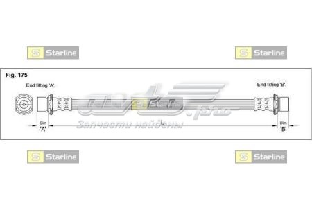 HAEB1285 Starline Шланг гальмівний задній