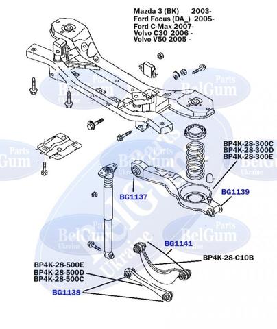 Купити Сайлентблоки задньої балки Ford Kuga I CBV