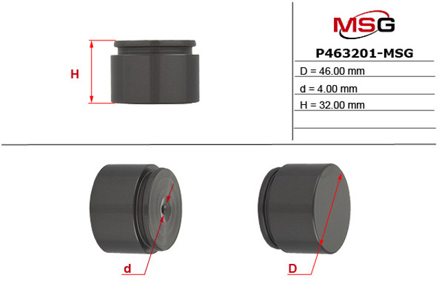 Поршень супорта гальмівного, переднього MSG P463201MSG ціна, від 6.57 USD