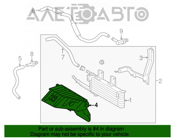 Дифузор радіатора АКПП Toyota 3291748030 ціна, від 31.74 USD