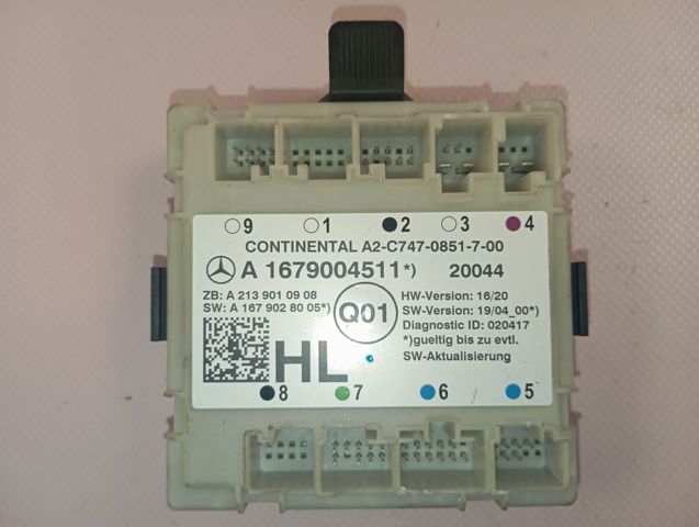 Блок комфорту задніх дверей Mercedes A1679004511