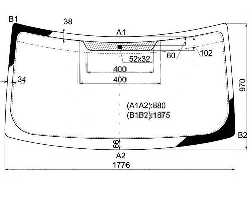 Скло лобове AB66859A Pilkington