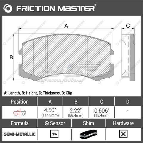 Гальмівні колодки Friction Master MKD904 ціна, від 17.83 USD