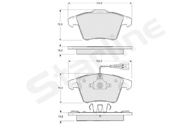 Гальмівні колодки Starline BDS325 ціна, від 24.61 USD