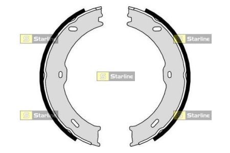 Колодки ручника/стоянкового гальма BC09710 Starline