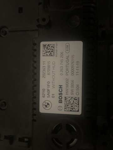 62105A0F1F0 BMW Щиток приладів
