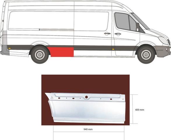 Ремчасть кузова права Autotechteile 1006312 ціна, від 51.95 USD