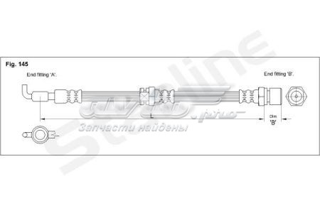HAF1201 Starline Шланг гальмівний задній, правий