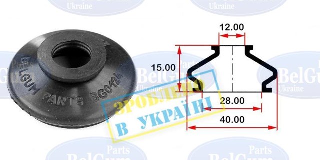 BG0124 Belgum Пильовик шарніра центральної рульової тяги