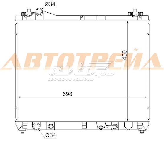 Купити SK0006J20A SAT Радіатор двигуна