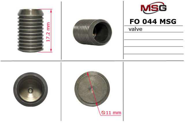 Купити FO044VALVE MSG Клапан рульового механізму