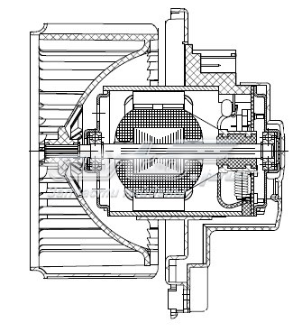 Двигун вентилятора пічки (обігрівача салону) LFH1150 Luzar