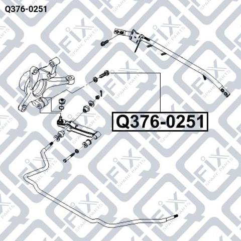 Купити Q3760251 Q-fix Болт переднього важеля, нижнього