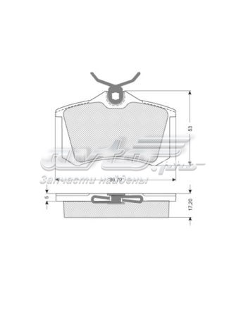 SBDS002S Starline Колодки гальмівні задні, дискові