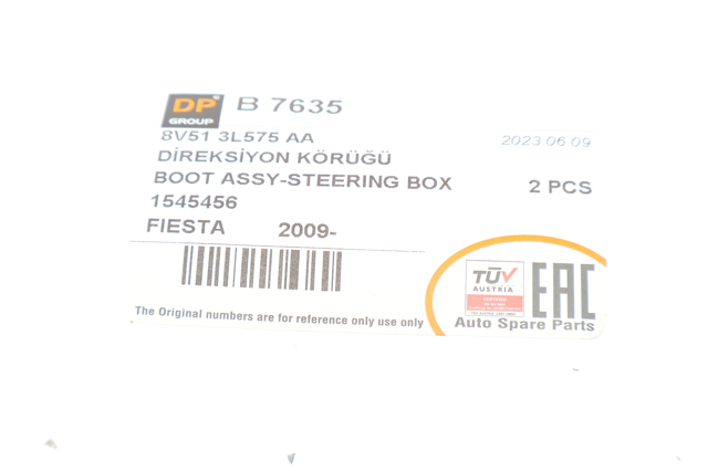 Пильник рульової тяги DP Group B7635 ціна, від 3.80 USD