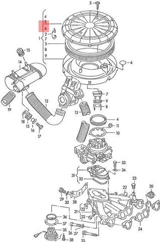 Клапан PCV (вентиляції картерних газів) Audi 100 (44, 44Q, C3) (Ауді 100)