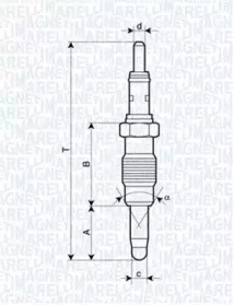 Свіча накалу Magneti Marelli 062900011304 ціна, від 6.30 USD