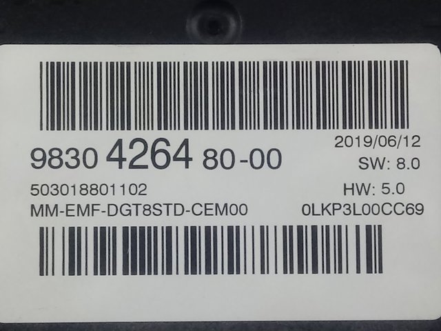 9830426480 Peugeot/Citroen Бортовий комп'ютер