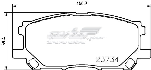 Передні тормозні колодки NP1062 Nisshinbo