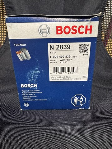 Фільтр тонкого очищення палива Bosch N2839 ціна, від 82.28 USD