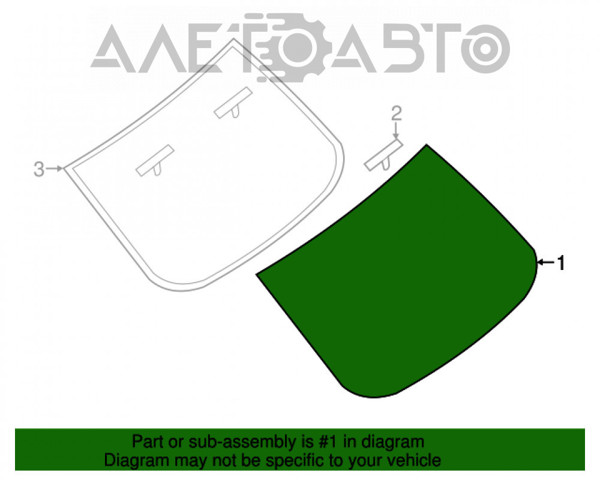 Заднє скло 797123TA1A Nissan/Infiniti