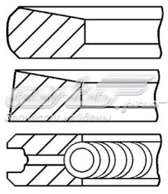 Кільця поршневі на 1 циліндр, 2-й ремонт (+0,50) GOETZE 0828710700