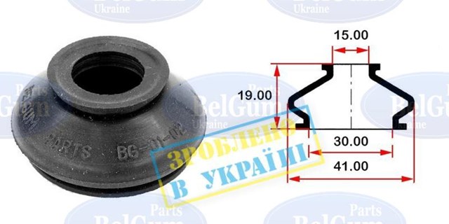 Пильник опори кульової нижній BG0102 Belgum