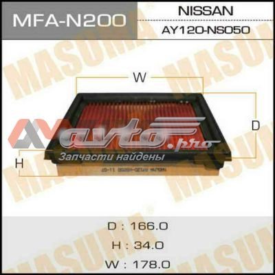 MFAN200 Masuma Повітряний фільтр двигуна