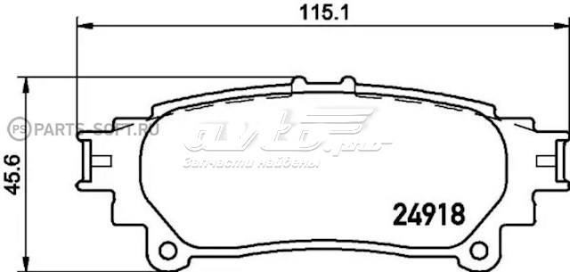 Задні гальмівні колодки NP1111 Nisshinbo