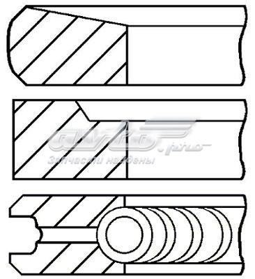 Кільця поршневі на 1 циліндр, 2-й ремонт (+0,50) GOETZE 0843170700