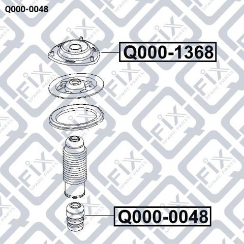 Буфер-відбійник амортизатора переднього Q0000048 Q-fix