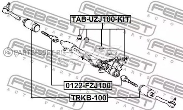 Тяга рульова 0122FZJ100 Febest