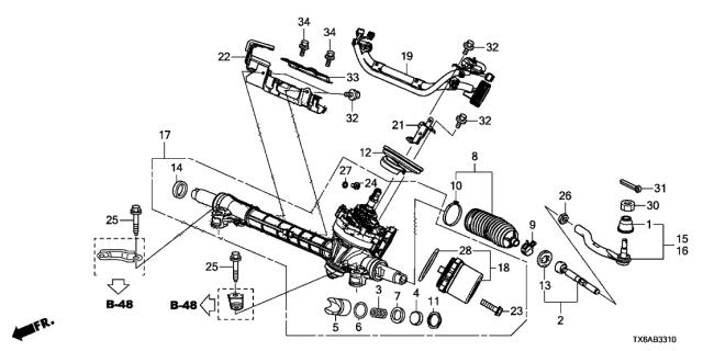 Пильник рульової тяги Honda 53429TR0A02 ціна, від 15.15 USD
