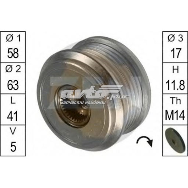 Купити ZN5424 ZEN Шків генератора